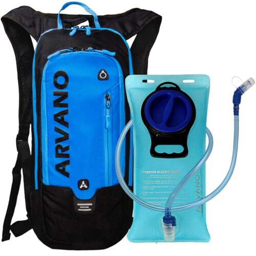 Hydration Pack Backpack with 2L TPU Water Bladder, Small Bike Backpack for Men Women Lightweight Mountain Biking Backpack 6L Water Backpack for Hiking Cycling Skiing Daypack