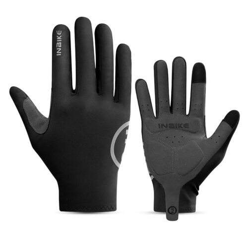 INBIKE Breathable Bike Gloves for Men Women, Full Finger Pad Cycling Gloves, Touchscreen Reflective Mountain Biking Bicycle