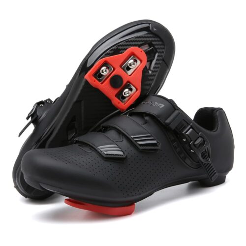 Indoor Cycling Shoes for Men Women Compatible with Peloton Bike Pre-Installed with Look Delta Cleats Outdoor Road Biking