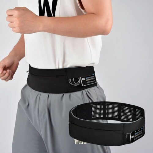Insulin Pump Belt with Mesh Pouches Easy Viewing, Breathable Insulin Pump Holder with Adjustable Waist Band, No-Buckle Diabetic Pump Sleeping/Running Belt for Men/Women (M:24" -...