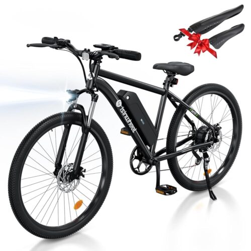 isinwheel M10 Electric Bike Adult 500W, 26" Commuting Electric Mountain Bike 20MPH Max Range 55+ Miles, Removable Battery, Professional 35-Speed, Front Fork Suspension...