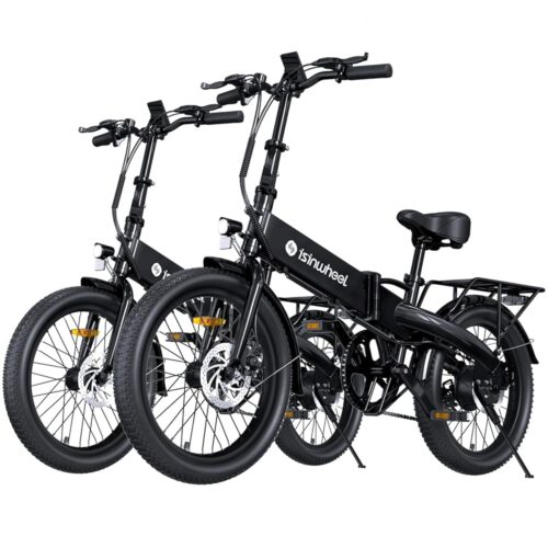 isinwheel U5 Electric Bike Adult 750W/500W, 20" Folding Bikes, 20MPH Max Range 45+ Mile, 48V Removable Battery, Weighs Only 48.5lbs, Suitable for Leisure Riding&Commuting