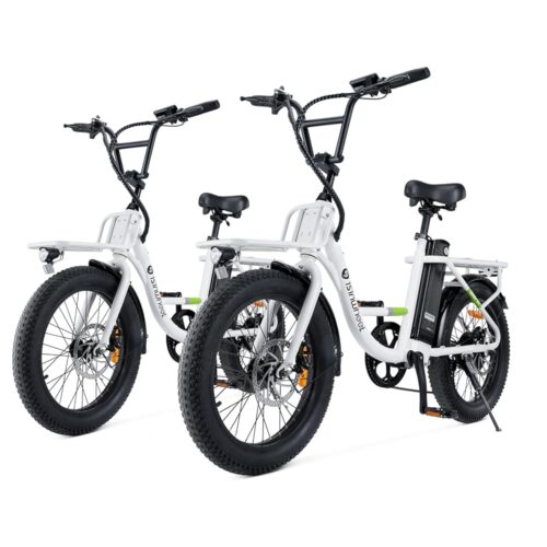 isinwheel U7 Electric Bike for Adults, 20 mph Cargo Ebike 1000W Peak Adult Electric Bicycles, 55 Miles Range E Bike, 48V 10.4Ah Removable Battery, 7 Speed Gearshift, 20" Step...