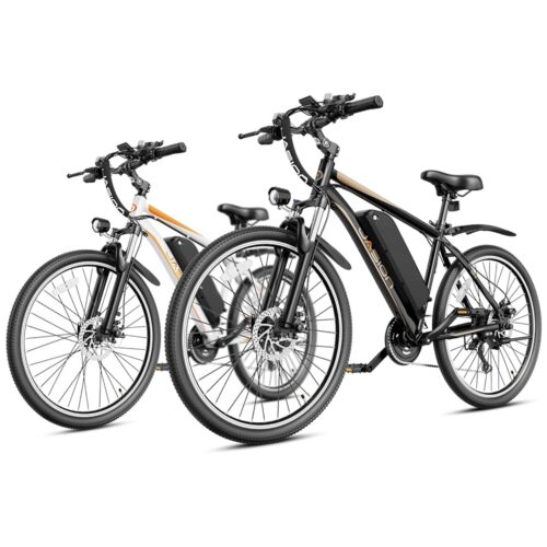 Jasion EBX Electric Bike for Adults, 26" Electric Mountain Bike with 850W Peak Brushless Motor, Max 55Miles 25MPH Electric Bicycles, 450Wh Removable Battery, Ebike for Adults...