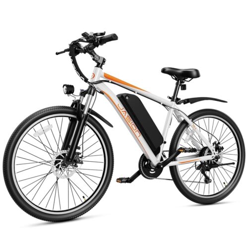 Jasion EBX Electric Bike for Adults, 26" Electric Mountain Bike with 850W Peak Brushless Motor, Max 55Miles 25MPH Electric Bicycles, 450Wh Removable Battery, Ebike for Adults...