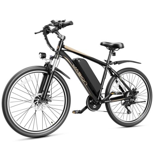 Jasion EBX Electric Bike for Adults, 26" Electric Mountain Bike with 850W Peak Brushless Motor, Max 55Miles 25MPH Electric Bicycles, 450Wh Removable Battery, Ebike for Adults...