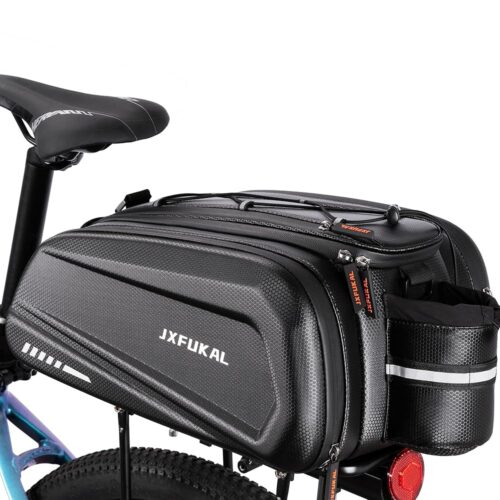 JXFUKAL Bike Bags for Bicycle Rear rack - 9.5L/17L/40L Hard Shell Waterproof Bike Ebike Trunk Pannier Saddle Seat Bag Carrier with Reflector, Rain Cover & Shoulder Strap for...