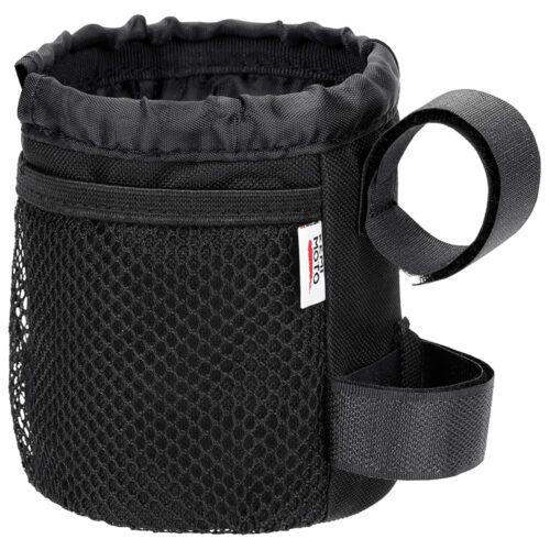 KEMIMOTO Bike Cup Holder, Bike Water Bottle Holder Bicycle Handlebar Drink Holder with Mesh Pockets Phone Bag, Universal Compatible with Road Bike MTB E-Bike Cruiser Scooter...