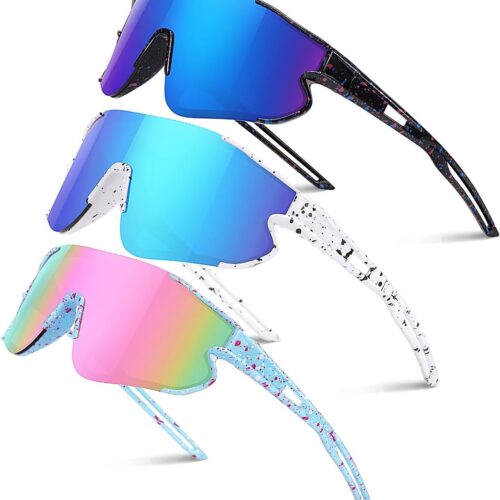 Kids Baseball Sunglasses for Boys Girls Youth Softball Cycling Sports Sunglasses UV400 Protection Age 5-12