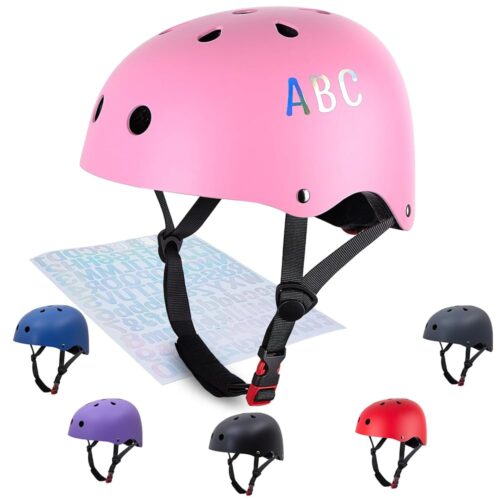 Kids Bike Helmet, Adjustable Toddler Helmet for Ages 3-13 Boys Girls Bicycle Helmet for Multi-Sports Cycling Skating Rollerblading Skateboard Scooter