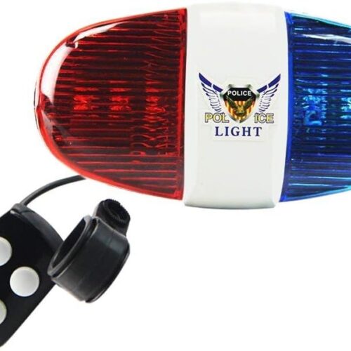 Kids Bike Police Sound Light - Oumers Electronic Horn Bike LED Light, Christmas Birthday Gift New Year Present for Your Children (Batteries Not Included)