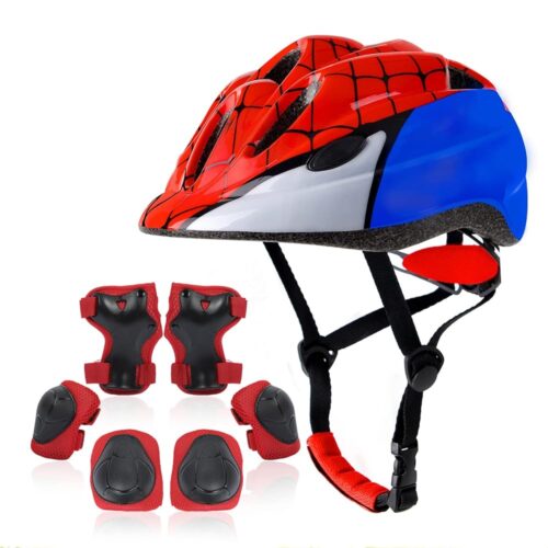 Kids Helmet Set, Toddler Helmet for Boys Girls Age 3-8 with Knee Elbow Pads Wrist Guards for Bike Skating Skateboard Cycling Scooter Rollerblading