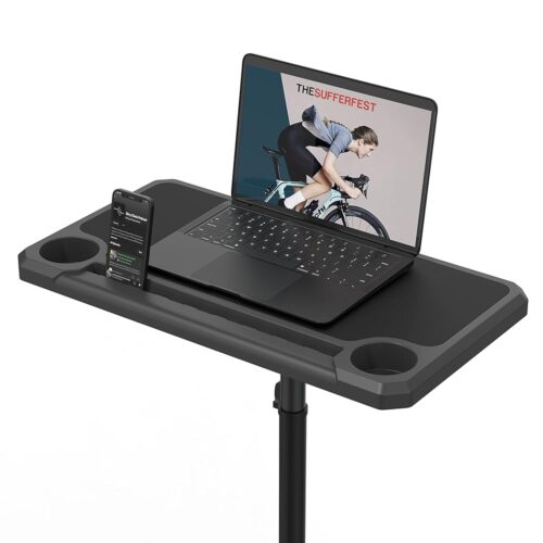 KOM Cycling Media Display - Indoor Cycling Desk for a Bicycle Trainer - Bike Desk Creates a Rad Indoor Cycling Pain Cave - The Bicycle Trainer Desk is Perfect for displaying...