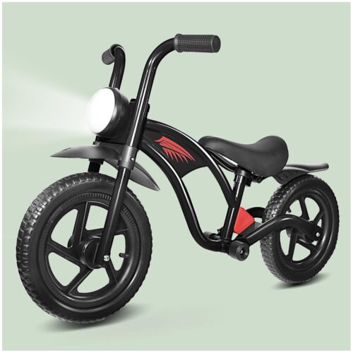 KRIDDO Kids Balance Bike for 2-5 Years, with Front Light, Upgraded Tires for All Terrain, Upgraded Bearing for Smooth and Stable Riding, Front and Rear Fenders, Adjustable Seat