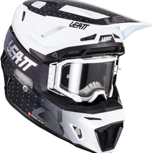 Leatt Helmet Kit Moto 8.5 V24 Blk/Wht #XXL 63-64cm