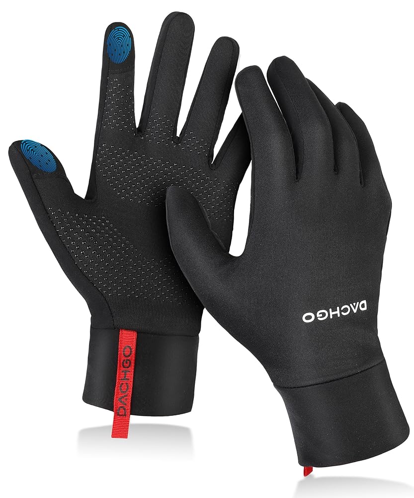 Lightweight Touchscreen Running Gloves, Thermal Gloves Liner Warm Gloves for Cold Weather for Men Women, Perfect for Cycling Running Driving Hiking Walking Sporting