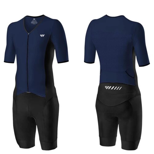 Logas Men‘s Triathlon Suit Trisuit Race Skinsuit Cycling Speed Suit Swimskin Bike Swim Run