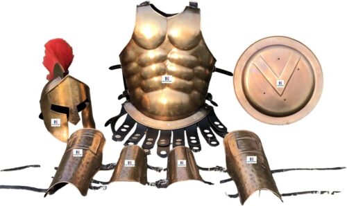 Medieval 300 King Leonidas Sparton Muscle Armor+Helmet+Arm+Leg Guard Set Reenactment