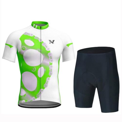 Men's Cycling Clothing Set Road Bike Jersey Bike Shorts and Jersey Suit 9D Padded Short Sleeve Outfits Set Quick-Dry