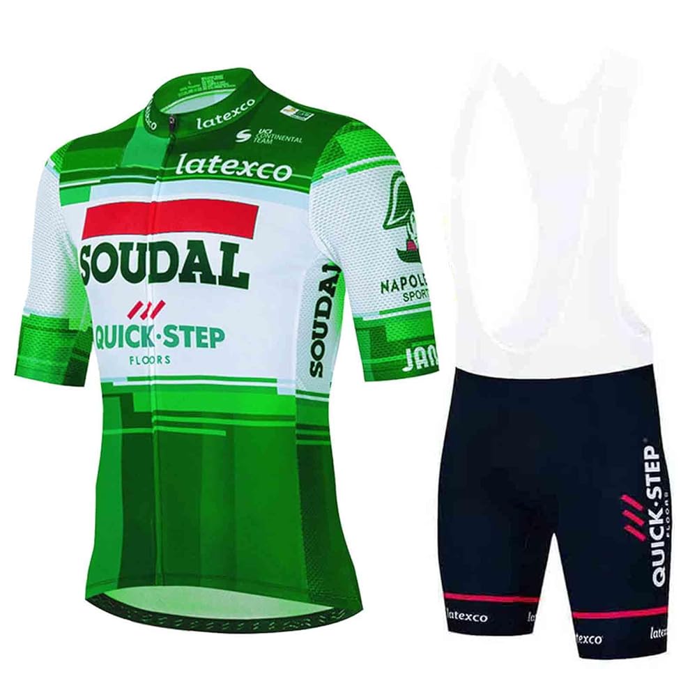 Men's Cycling Jersey Suit Cycle Short Sleeve Shirt and 20D Padded Bib Shorts Road Bicycle & Mountain Bike Set Clothes