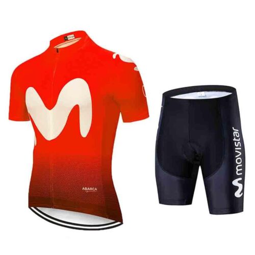 Men's Cycling Jersey Suit Cycle Short Sleeve Shirt and 20D Padded Bib Shorts Road Bicycle & Mountain Bike Set Clothes