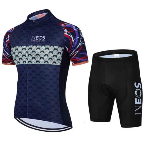 Men's Cycling Jersey Suit Cycle Short Sleeve Shirt and 20D Padded Shorts Road Bicycle & Mountain Bike Set Clothes