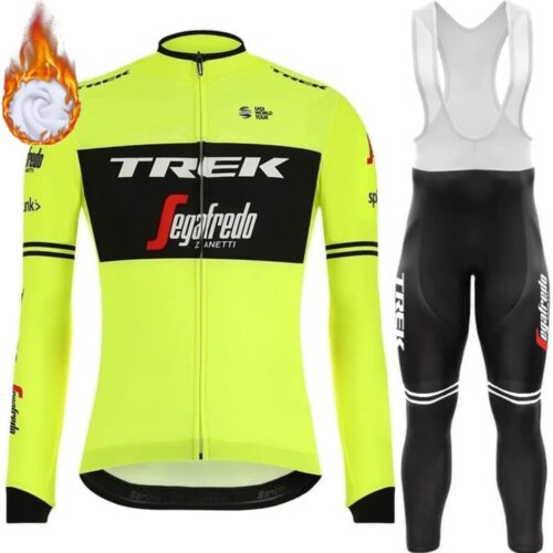 Men's Long Sleeve Fleece Cycling Jersey Suit Mountain Bike Long Sleeve Cycling Jersey