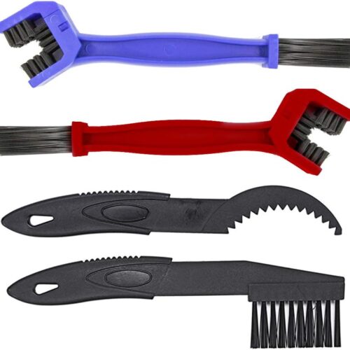 MMOBIEL Motorcycle Chain Cleaning Brush Kit Chain Cleaner for Motorcycle, Bicycle and Mountain Bike – 4 Pcs Chain Cleaning Brush Tool - Bike Maintenance Cleaning Tool – Bike...