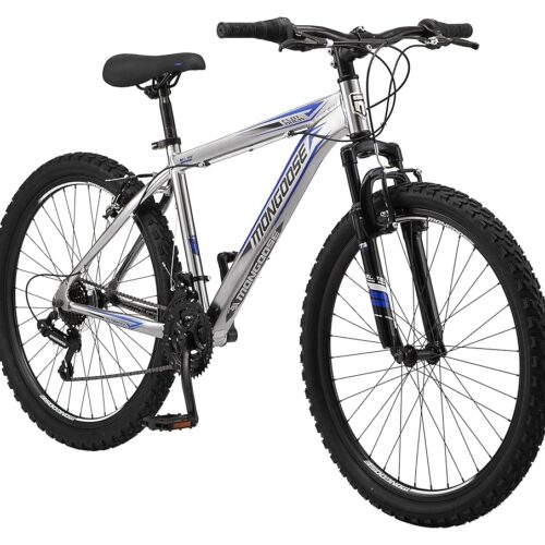 Mongoose Flatrock 21-Speed Hardtail Mountain Bike, 24 to 29-Inch Wheels, for Men Women Boys and Girls, Front Suspension, 14.5 to 18-Inch Aluminum Frame Options