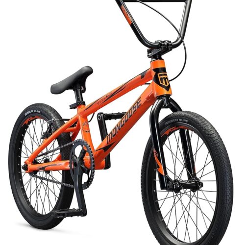 Mongoose Title Pro or Elite BMX Race Bike with 20 or 24-Inch Wheels in Red, Orange, or Black, Beginner or Returning Riders, Featuring Lightweight Tectonic T1 Aluminum Frame and...