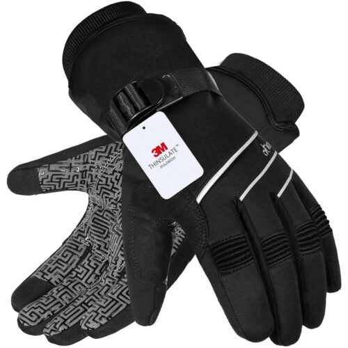 MOREOK Waterproof & Windproof -30°F Winter Gloves for Men/Women, 3M Thinsulate Thermal Gloves Touch Screen Warm Gloves for Skiing,Cycling,Motorcycle,Running