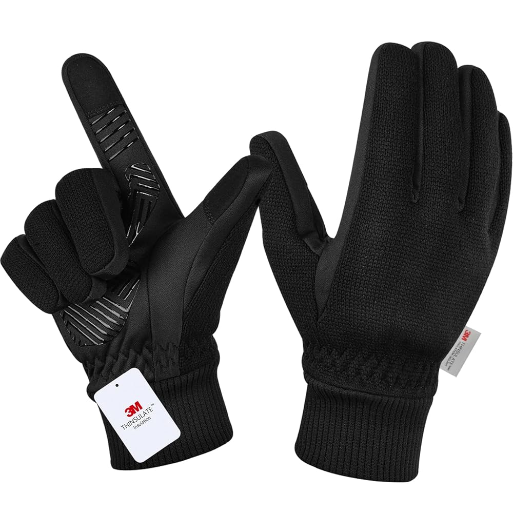 MOREOK Winter Gloves -10°F 3M Thinsulate Warm Gloves Bike Gloves Cycling Gloves for Driving/Cycling/Running/Hiking