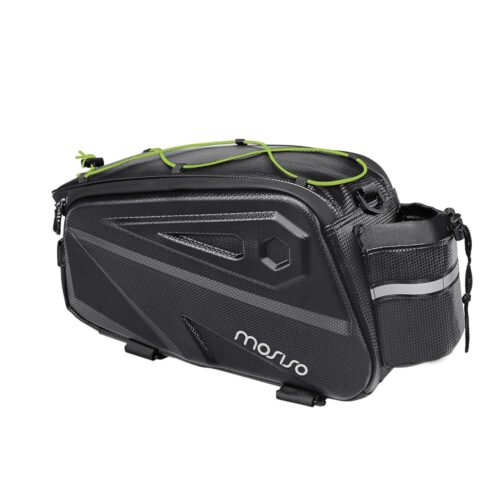 MOSISO Bike Rack Bag, Waterproof Bike Rear Rack Bag Bicycle Trunk Bag, 14L EVA Mountain Bike Rear Seat Bag Bicycle Storage Saddle Shoulder Bag Cycling Luggage Bag with Shoulder...