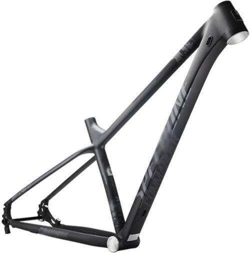 Mountain Bike Frame 29er Hardtail XC Bike Frame S/M/L Aluminum Alloy Thru Axle Frame 12 * 142mm Disc Brake Internal Routing Racing Frame(Black,M/Medium)