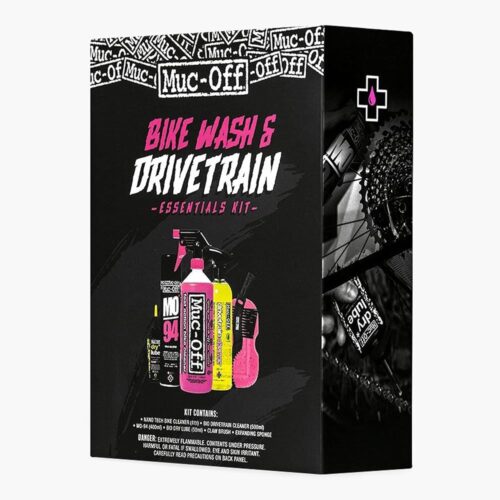 Muc-Off Bike Wash & Drivetrain Essentials Kit - Perfect to Clean, Protect Your Bicycle Drivetrain - Includes Cleaner, Lube and More