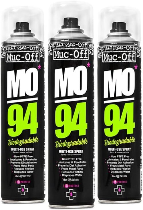 Muc-Off MO-94, 3 Pack - Biodegradable Multi-Purpose Bike Spray for MTB/Road/Gravel Bikes - Water Dispersing Spray Lubricant and Oil