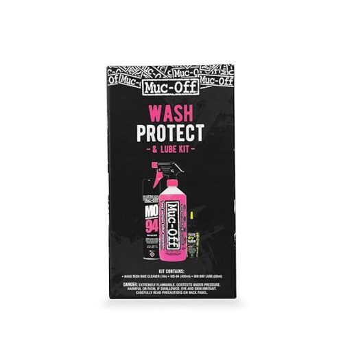 Muc-Off Wash, Protect and Lube Kit - Bike Cleaning Kit, Bike Maintenance Kit for MTB/Road/Gravel Bikes - Includes Bike Wash and Chain Lube