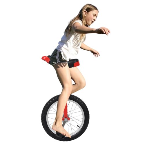 Outdoor Wheel Unicycle, 16Inch/24Inch One Wheel Bike Adjustable Seat Exercise Bicycle for 7-60 Years Old, Outdoor Sports Fitness Exercise Unicycle