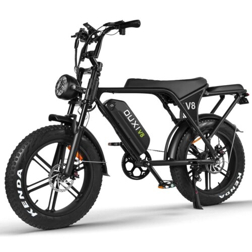 OUXI V8 Electric Bike Adults, Electric Mountain Bike with 750W Motor 48V 15Ah Removable Larger Battery 31MPH 20'' Fat Tire E Bike Shi-Mano 7-Speed Adult Electric Bicycles