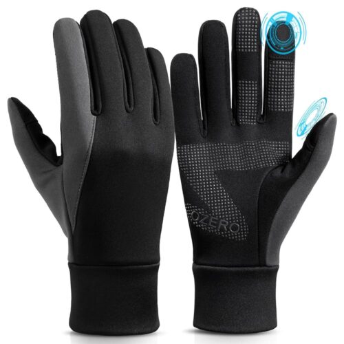 OZERO Winter Touchscreen Gloves for Men: Warm Running Gloves Windproof Water Resistant - Lightweight Thermal Glove for Hiking Cycling Driving