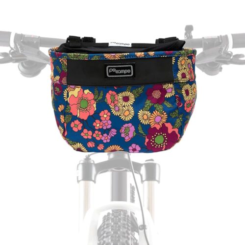 Po Campo Crescent Bicycle Basket – Large Bike Basket – Handlebar Bag for Cycling – Waterproof Fabric Colorful Bike Basket for Women, Men, Kids