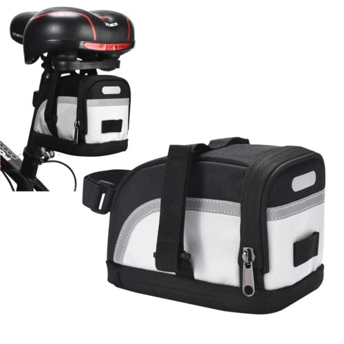 PRO BIKE TOOL Bike Saddle Bag - 11.8 x 3.5 inches - Efficient Cycling Storage Solution, Durable and Weatherproof, Easy Access, Sleek Compact Design, Versatile Mounting Options...