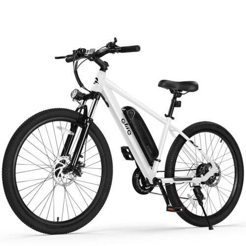 Racer Electric Bike for Adults - 21-Speed Mountain Lightweight Ebike with Peak 750W 22MPH Brushless Motor, 375Wh Removable Battery, 26X2.1 Tire Step Over E-MTB, Up to 40 Miles