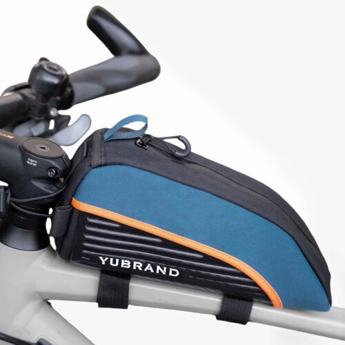 Removable Top Tube Bag for Bike,Frame Bag for Mountain Bike Accessories, Waterproof,Secure Fit, Scratch-Resistant, Portable Phone & Snack Storage, Premium Nylon + PP Materials,...