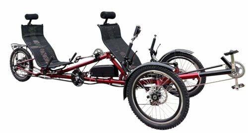 Revolutionize Your Rides The Ultimate Electric Tandem Trike Two Person There Wheel Bike