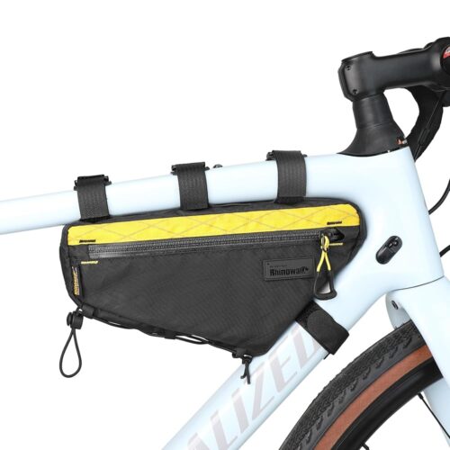 Rhinowalk Bicycle Front Frame Bag Bike Under Top Tube Triangle Bag Lightweight 1.7L Cycling Accessories Nylon Pack Pouch for Mountain Road Bike