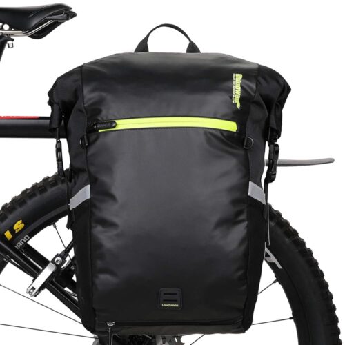 Rhinowalk Bike Bag Waterproof Pannier Backpack Convertible - 2 in 1 Bicycle Saddle Bag Shoulder Bag Laptop Pannier Professional Cycling Accessories