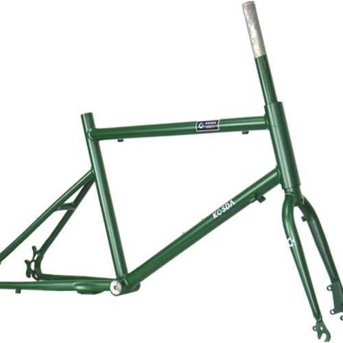 Road Bike Frames 40cm Disc Brake Bikes Frame Aluminum Alloy Rigid Frame 20er BMX Frames Support 451 Wheelset Quick Release Bikes Frame F100mm R 135mm QR(Green)