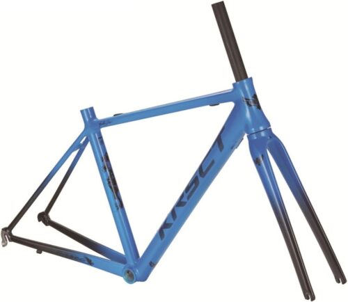 Road Bike Frameset 700C Lightweight Aluminum Alloy Bike Frame 44cm/46cm/48cm/50cm C Brake Frame QR 100/130mm，with Carbon Fork(Size:46CM)