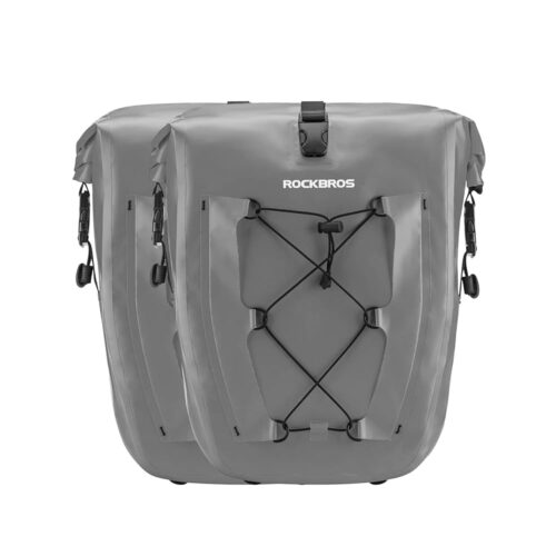 ROCKBROS Bike Panniers Waterproof Bike Rear Rack Bag Max 30L Large Capacity Bike Rear Panniers for Cycling Traveling Commuting